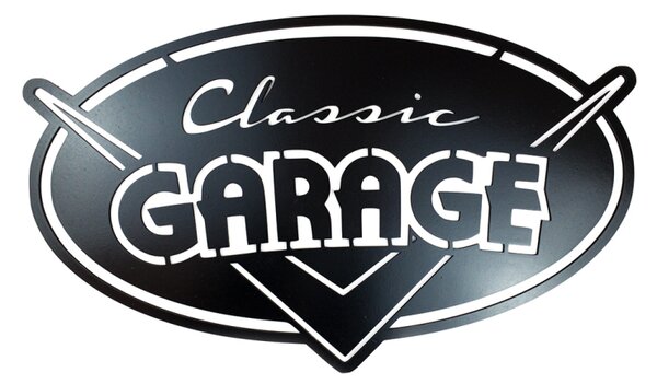 Dřevěná dekorace Classic garage černá