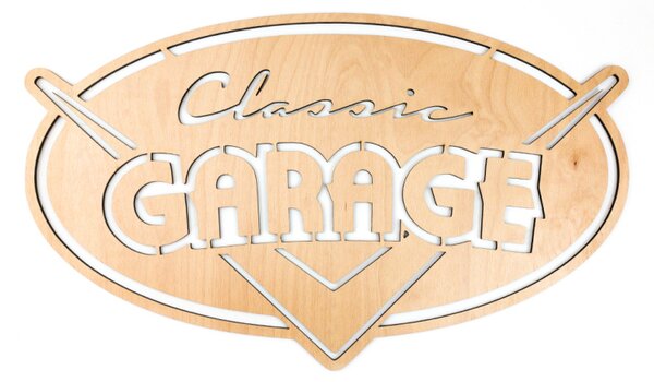 Dřevěná dekorace Classic garage