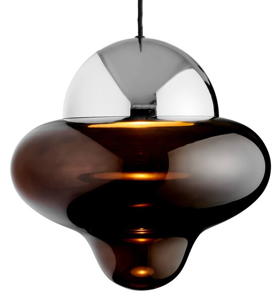 Závěsná svítidlo DESIGN BY US, Nutty XL, stmívatelné, Hnědá / Rezavá, Obývací pokoj, Sklo, Design