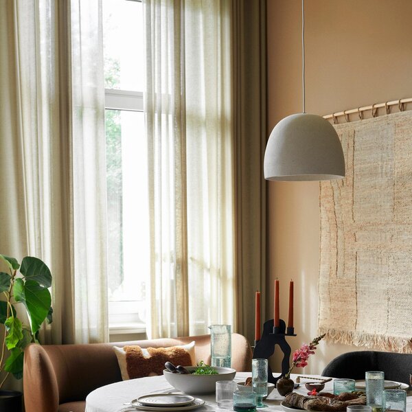 Závěsná svítidlo ferm LIVING, Speckle, stmívatelné, Bílá, Obývací pokoj, Keramika, Design
