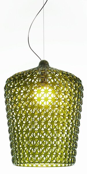 Závěsná svítidlo Kartell, Kabuki, Zelená, Obývací pokoj, Plast, Design