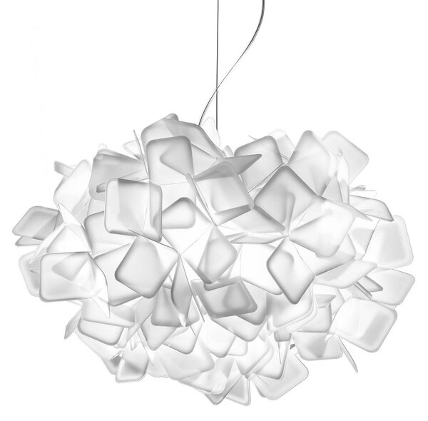 Závěsná svítidlo Slamp, CLIZIA, stmívatelné, Bílá, Obývací pokoj, Plast, Design