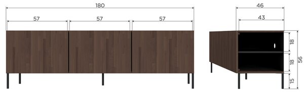 -25 % Dny MOMENTI– WOOOD TV stolek Bono 180 x 46 cm