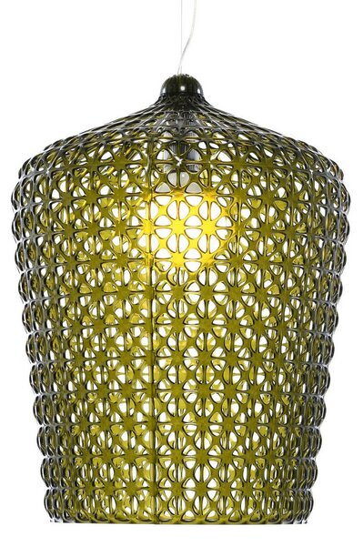 Závěsná svítidlo Kartell, Kabuki, Zelená, Obývací pokoj, Plast, Design