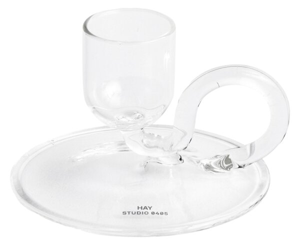 HAY Svícen Tiny, Curved, Clear