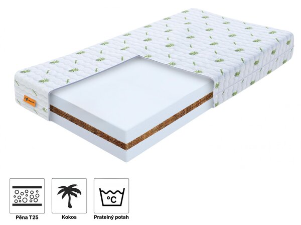 Wilsondo Dětská antialergická matrace Kokos Plus 120x60 – potah Aloe Vera