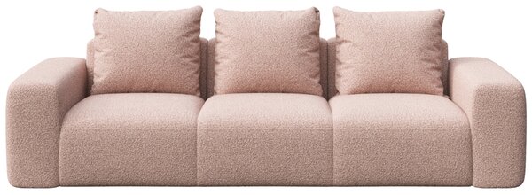 -25 % Dny MOMENTI– Rodier Růžová bouclé trojmístná pohovka Monce 287 cm
