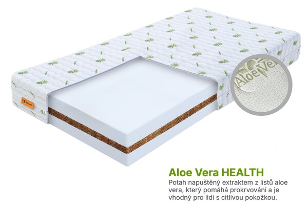Wilsondo Dětská antialergická matrace Kokos Plus 120x60 – potah Aloe Vera
