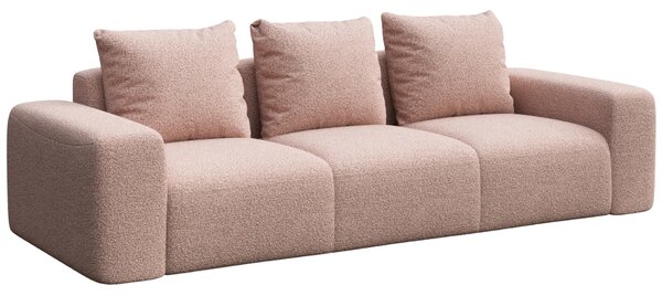 -25 % Dny MOMENTI– Rodier Růžová bouclé trojmístná pohovka Monce 287 cm