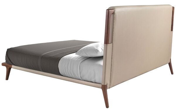 -25 % Dny MOMENTI– Angel Cerdá Béžová koženková postel No. 7194, 180 x 200 cm