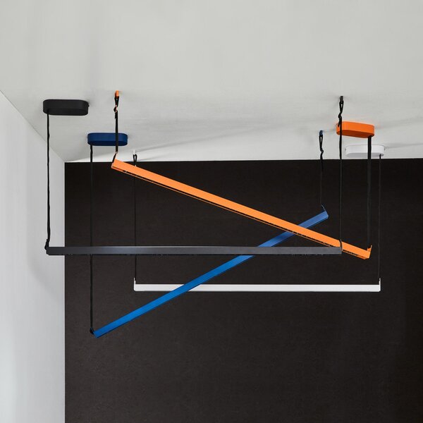 Závěsná svítidlo LOOM DESIGN, Belto, stmívatelné, Bílá, Jídelna, Hliník, Moderní