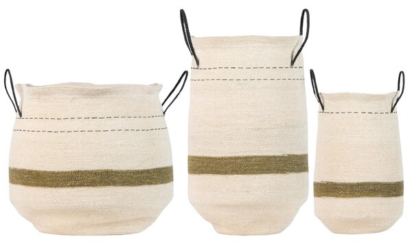-25 % Dny MOMENTI– Set tří béžových úložných košů Quax Natural