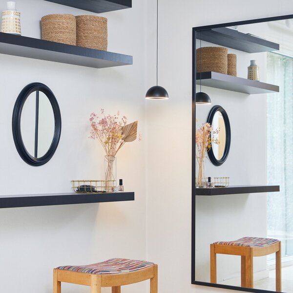 Závěsná svítidlo LOOM DESIGN, Curve, stmívatelné, Černá, Obývací pokoj, Hliník, Moderní
