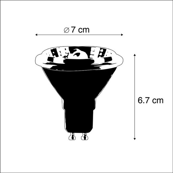 Stmívatelná LED žárovka GU10 AR70 | 6W 450lm 2700K