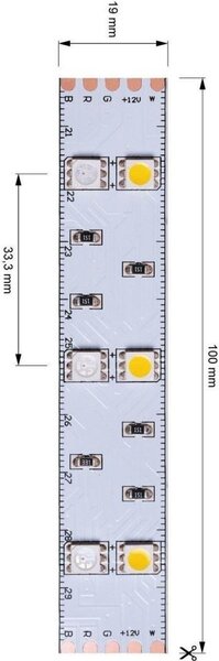 IMPR 840060 Flexibilní LED pásek, 5050, SMD, RGB + studená bílá, 12V DC, 43,20 W - DEKOLIGHT