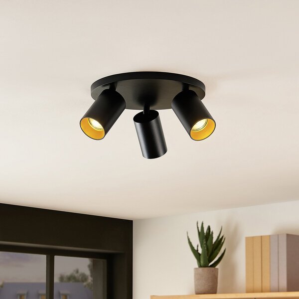 Stropní Lampa Arcchio, Brinja, stmívatelné, Černá, Chodba, Hliník, Moderní