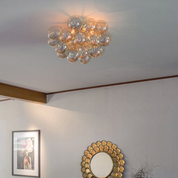 Stropní Lampa By Rydéns, Gross, stmívatelné, Transparentní, Obývací pokoj, Sklo, Design