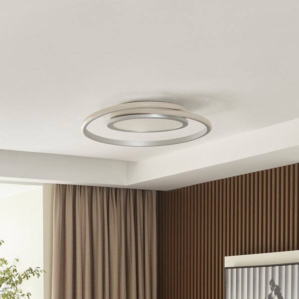 Stropní Lampa Lucande, Noud, stmívatelné, Metalická, Ložnice, Kov, Moderní