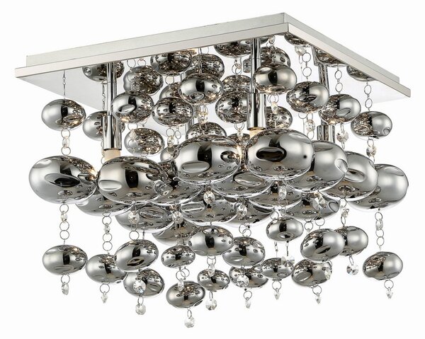 Stropní Lampa Lindby, Esfera, stmívatelné, Metalická, Obývací pokoj, Kov, Moderní