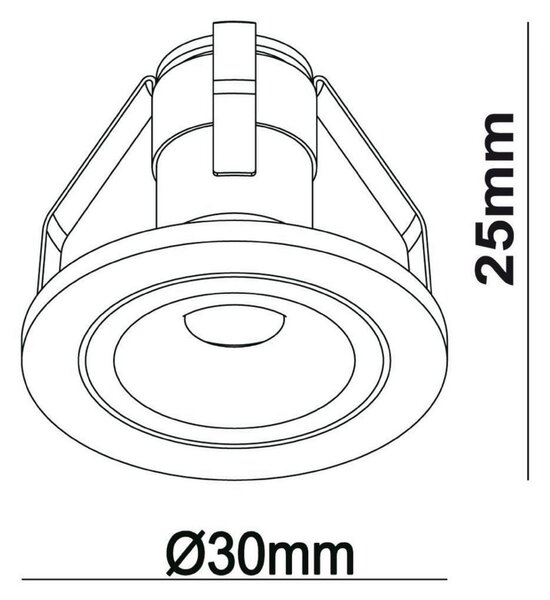 IMPR 565172 Stropní zápustné svítidlo Punto Lumi konstant.proud 3,1-3,9V DC - DEKOLIGHT