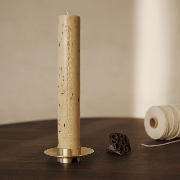 FERM LIVING Svícen Block, Black Brass