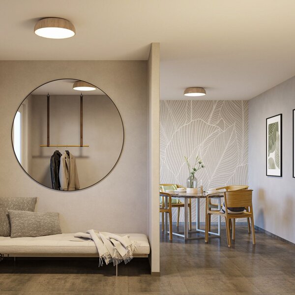Stropní Lampa Paulmann, Oka, Dřevo, Koupelna, Plast, Moderní