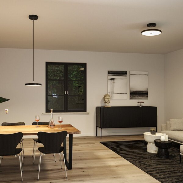 Stropní Lampa Paulmann, Hildor, stmívatelné, Černá, Obývací pokoj, Kov, Moderní