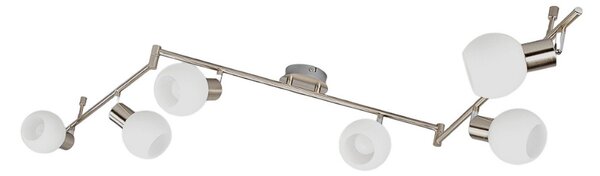 Stropní Lampa Lindby, Elaina, stmívatelné, Šedá, Obývací pokoj, Kov, Moderní