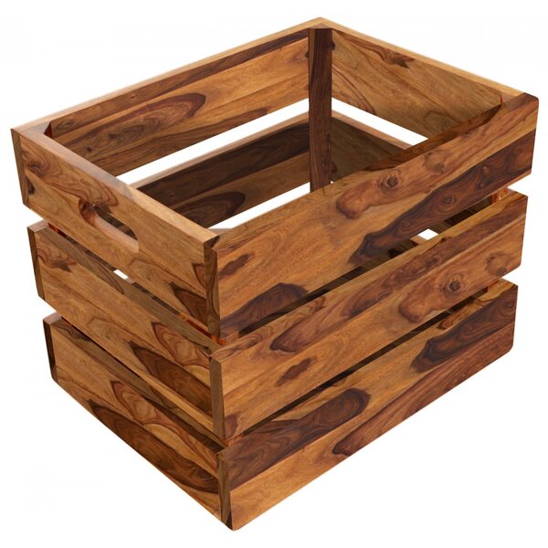 Koš na noviny Gani 40x30x30 z indického masivu palisandr