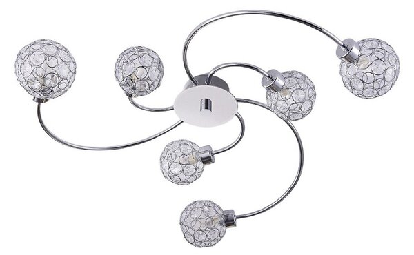 Stropní Lampa Lindby, Tyron, stmívatelné, Metalická, Obývací pokoj, Kov, Moderní
