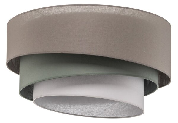 Stropní Lampa Euluna, Trio monocolor, stmívatelné, Šedá, Obývací pokoj, Tkanina / Textil, Moderní