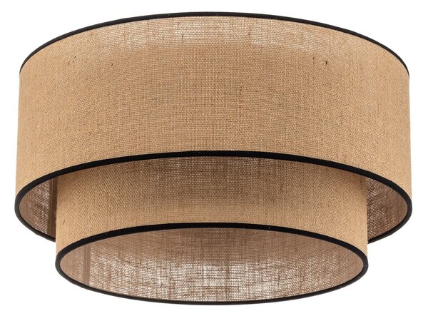 Stropní Lampa Euluna, Boho jute & black, stmívatelné, Hnědá / Rezavá, Obývací pokoj, Tkanina / Textil, Boho