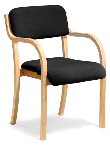 AJ Produkty Židle WINNIPEG, s područkami, textilní potah, černá