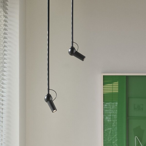 Stropní Lampa kdln, Bird, stmívatelné, Černá, Obývací pokoj, Kov