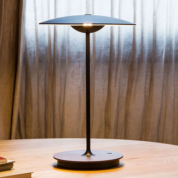 Stolní lampa MARSET, Ginger, stmívatelné, Dřevo, Obývací pokoj, Dřevo, Design