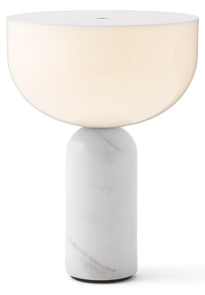 Stolní lampa New Works, Kizu Portable, stmívatelné, Bílá, Obývací pokoj, Mramor, Design