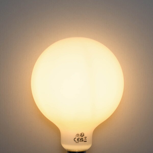 Sada 5 ks Stmívatelná LED žárovka E27 opálové sklo G125 5W 450lm 2200K