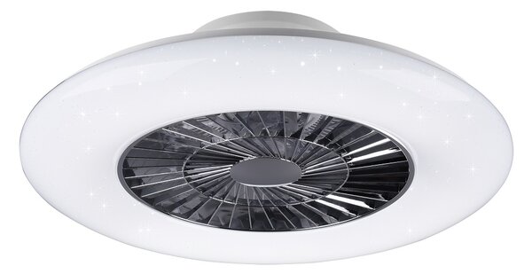 Trio Leuchten R62402106 VISBY - Stropní LED ventilátor s dálkovým ovladačem, LED 40W, 3000-6500K, Ø 59cm (LED stropní ventilátor stmívatelný ovladačem)