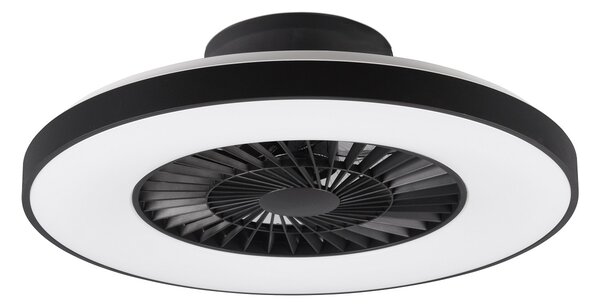 Trio Leuchten R62672132 HALMSTAD - Stropní LED černý ventilátor s dálkovým ovladačem, LED 40W, 3000-6500K, Ø 59cm (LED stropní ventilátor stmívatelný ovladačem)