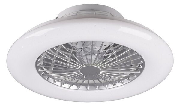 Trio Leuchten R62522187 STRALSUND - Stropní LED ventilátor s dálkovým ovladačem, LED 30W, 3000-6500K, Ø 50cm (LED stropní ventilátor stmívatelný ovladačem)