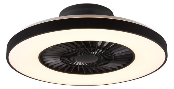 Trio Leuchten R62672132 HALMSTAD - Stropní LED černý ventilátor s dálkovým ovladačem, LED 40W, 3000-6500K, Ø 59cm (LED stropní ventilátor stmívatelný ovladačem)