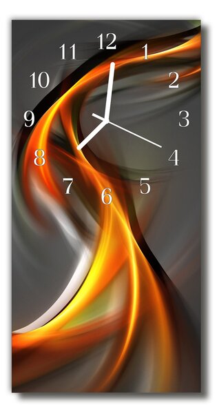 Skleněné hodiny vertikální Umění abstrakce barevné grafiky 30x60 cm