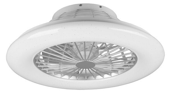 *ROZBALENO* Trio Leuchten R62522987 STRALSUND - Stropní RGB LED ventilátor s dálkovým ovladačem, LED 30W, 3000-6500K, Ø 50cm (LED RGB stropní ventilátor stmívatelný ovladačem)