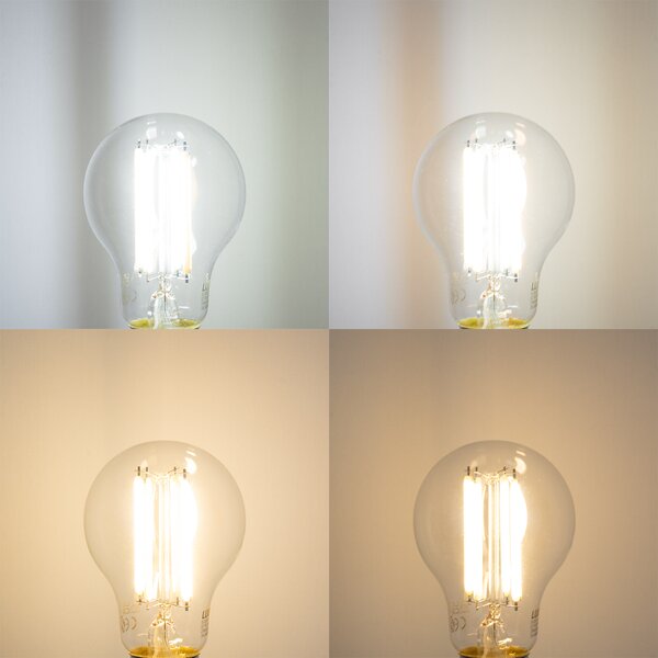 Chytrá stmívatelná LED žárovka E27 A60 čirá 7W 806 lm 2700-6500K Zigbee