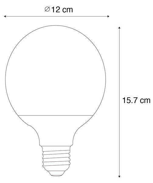Chytrá LED žárovka E27 G120 matná RGBW 9W 806 lm 2700-6500K