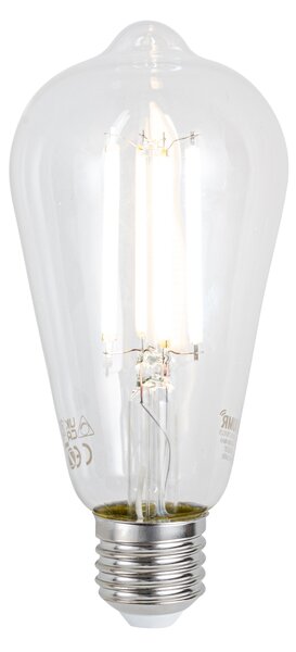 E27 stmívatelná LED žárovka ST64 čirá 7W 806 lm 2700-6500K Zigbee