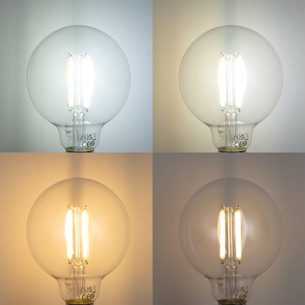 Chytrá stmívatelná LED žárovka E27 G95 čirá 7W 806 lm 2700-6500K Zigbee