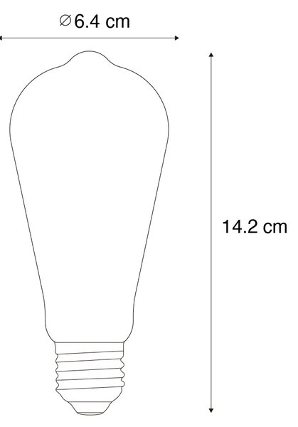 Chytrá stmívatelná LED žárovka E27 ST64 jantarová 4,9W 320 lm 2500K Zigbee