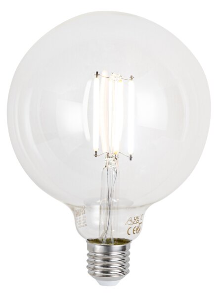 E27 Stmívatelná LED žárovka G125 čirá 7W 806 lm 2700-6500K Zigbee