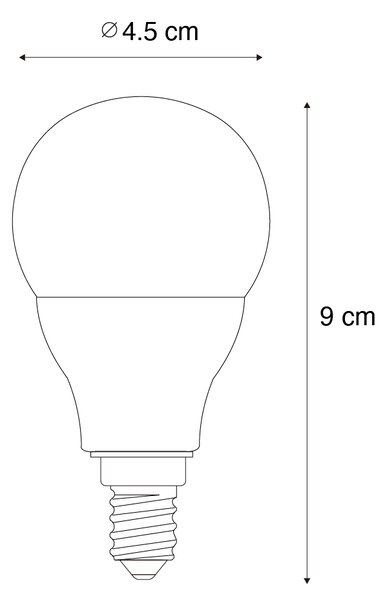 Chytrá stmívatelná LED žárovka E14 G45 opál 4,9 W 470 lm 2700-6500 K